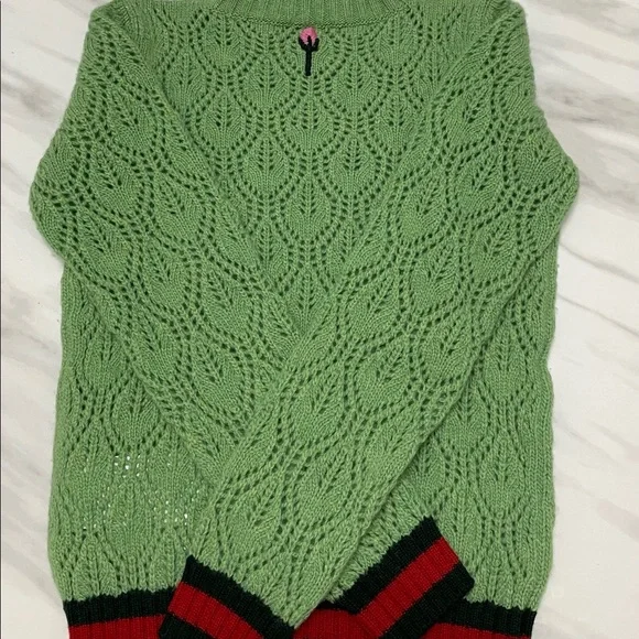 NWT Green Gucci Girls wool and cashmere sweater - Picture 3 of 5